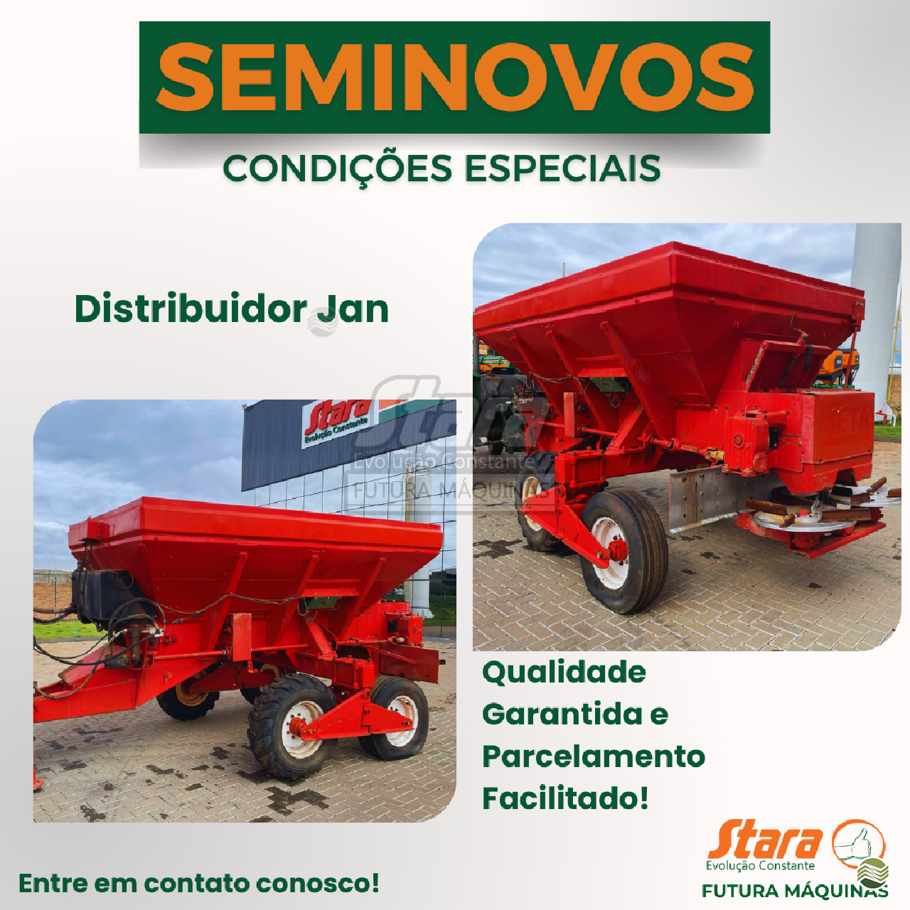 IMPLEMENTOS AGRICOLAS DISTRIBUIDOR ADUBO E CORRETIVOS Futura Máquinas Agrícolas - Stara PATOS DE MINAS MINAS GERAIS MG